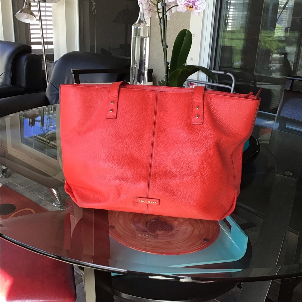 COLE HAAN Handbag in a bright red/orange